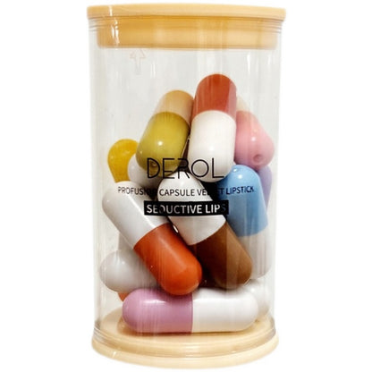 Mini Capsule Lipstick Set – Velvet Finish (16 Pieces)