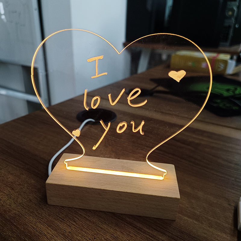 Creative LED Night Light Message Board